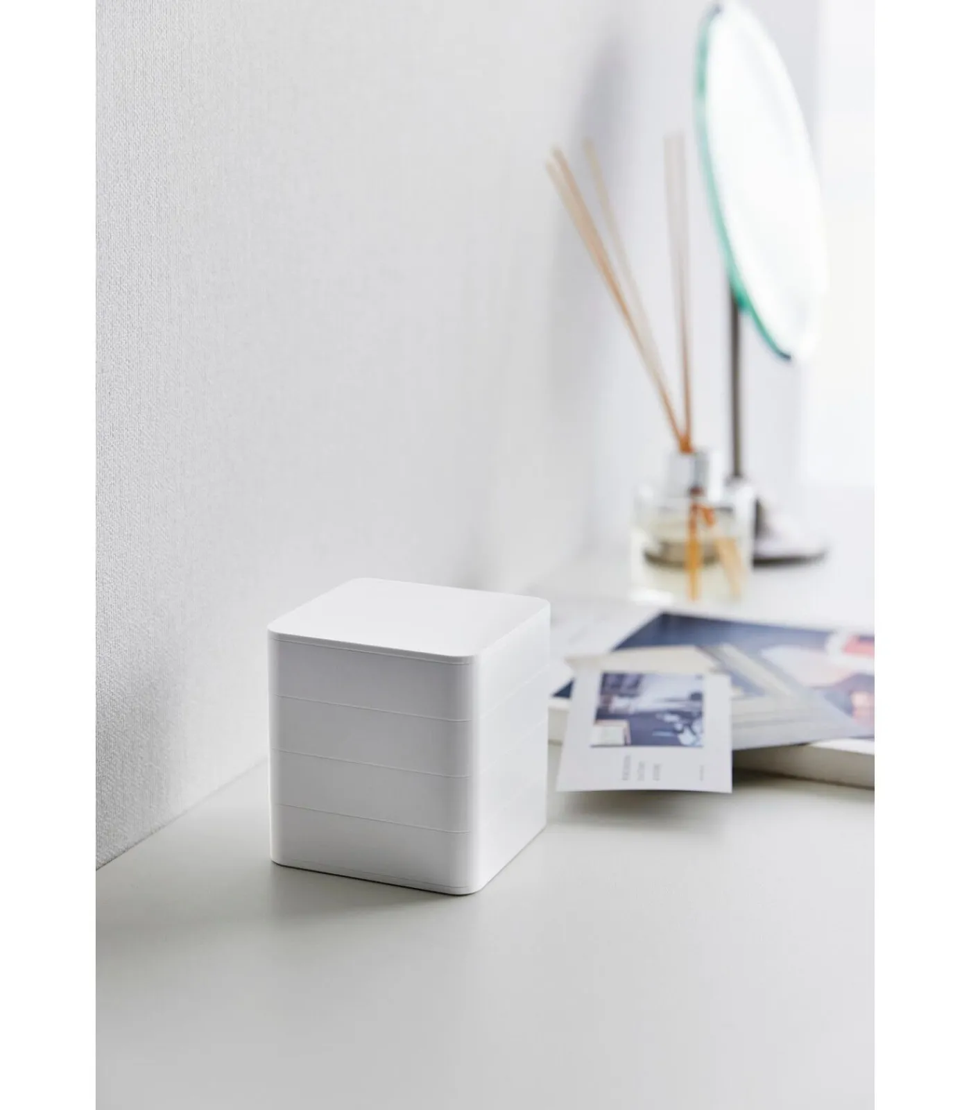 Hot Sieradendoos Vierkant - 4 niveaus - Tower - Wit Organiseren