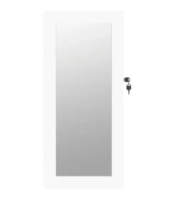 Outlet Sieradenkast met spiegel wandgemonteerd 30x8,5x67 cm wit Spiegels