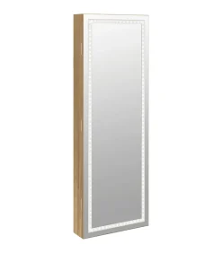 Clearance Sieradenkast met spiegel en LED wandgemonteerd Spiegels