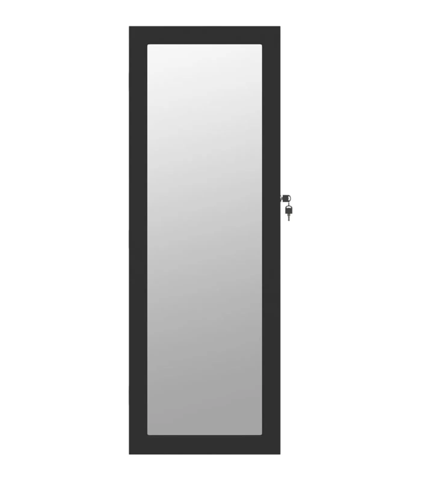 Hot Sieradenkast met spiegel en LED wandgemonteerd zwart Spiegels