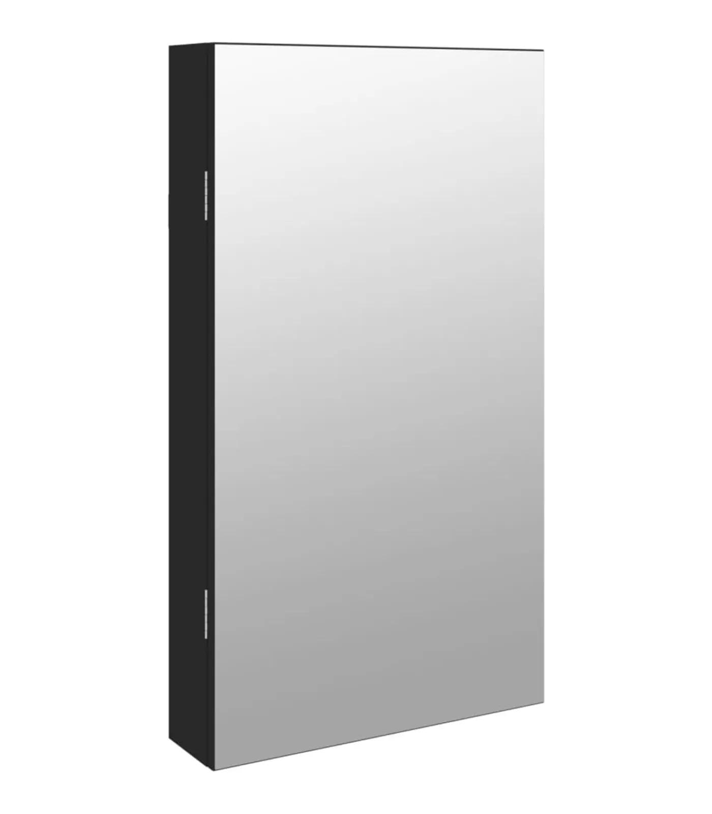 Best Sieradenkast met spiegel en LED wandgemonteerd zwart Spiegels