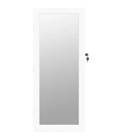 Best Sieradenkast met spiegel en LED wandgemonteerd wit Spiegels