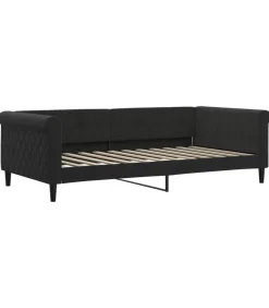 Hot Slaapbank 100x200 cm fluweel zwart Bedden