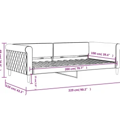 Hot Slaapbank 100x200 cm fluweel zwart Bedden
