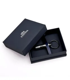 Online Sleutelhanger Bold Stripe Chrome & Gun Decoratie