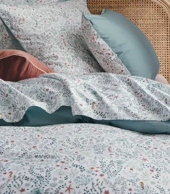 Discount Sous l'océan - Laken in katoen perkal met print 180x290 Lakens