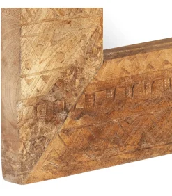 Outlet Spiegel handgesneden 110x50x2,5 cm massief mangohout Spiegels