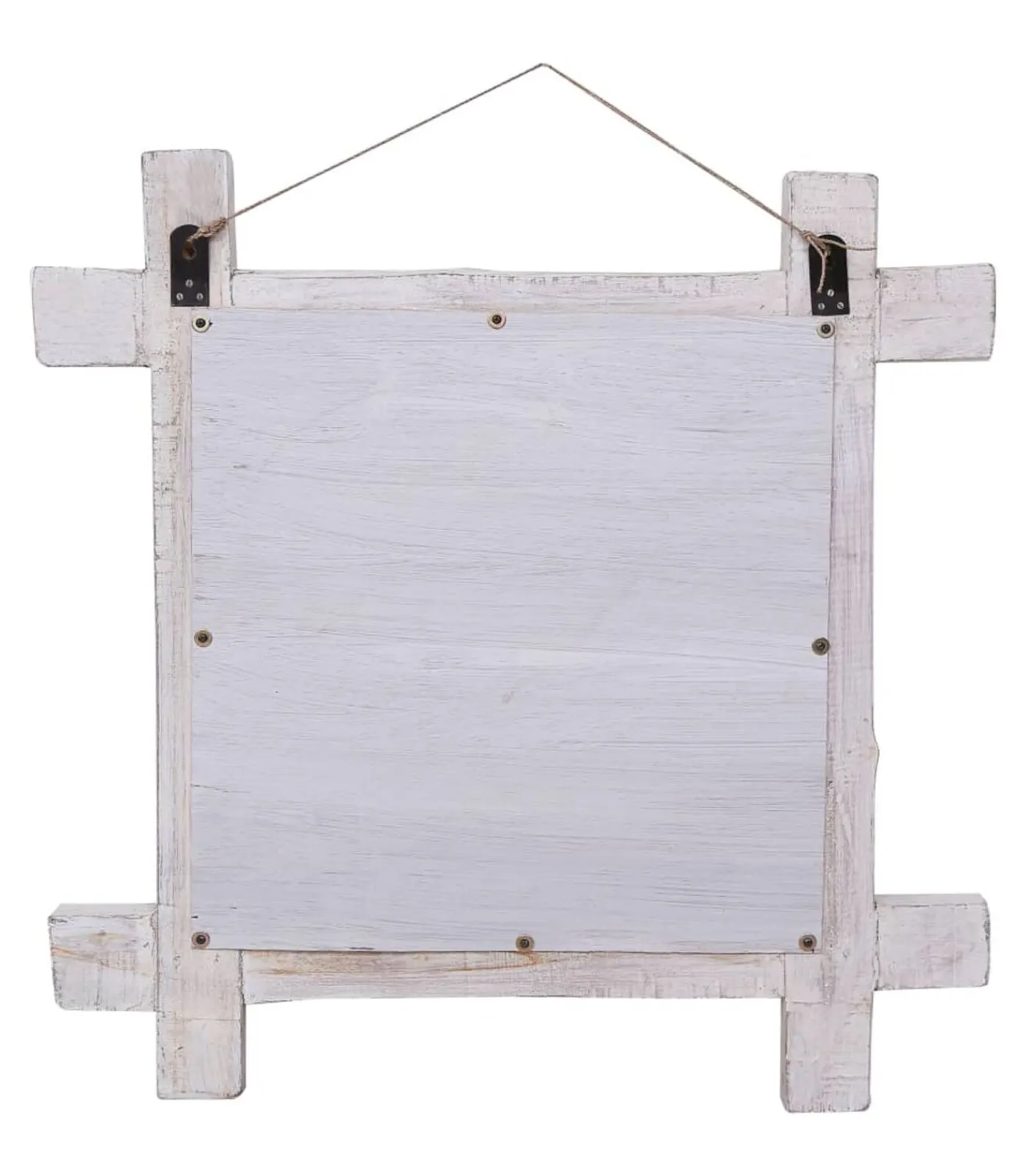 Hot Spiegel houtblokken 70x70 cm massief gerecycled hout Spiegels