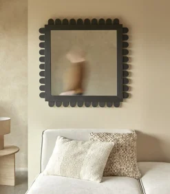 Best Spiegel in mindihout 92x92 cm Luca Spiegels