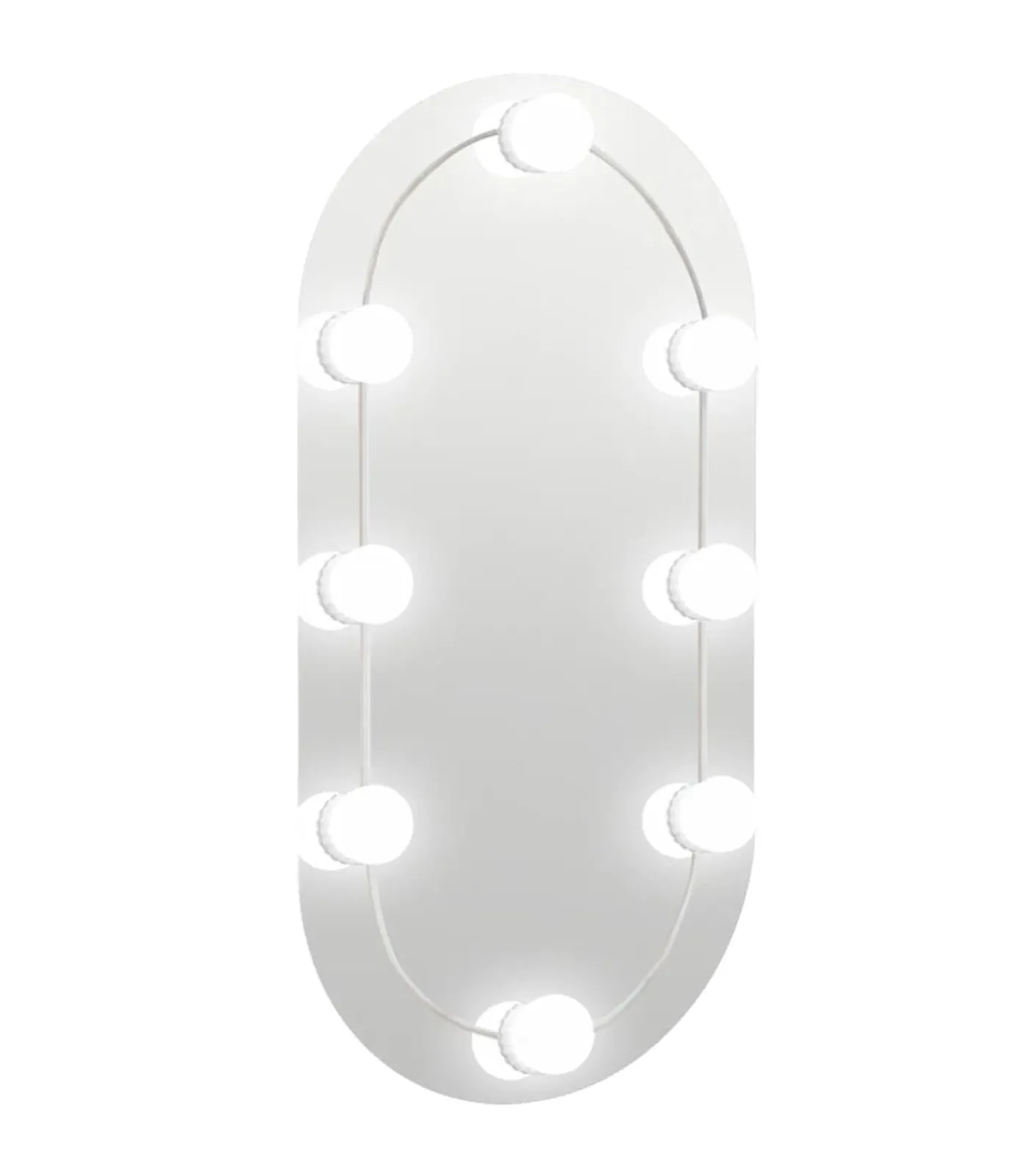 Sale Spiegel met LED-verlichting ovaal 60x30 cm glas Spiegels
