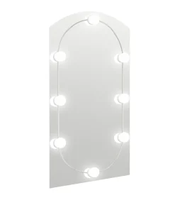 Clearance Spiegel met LED-verlichting boog 90x45 cm glas Spiegels