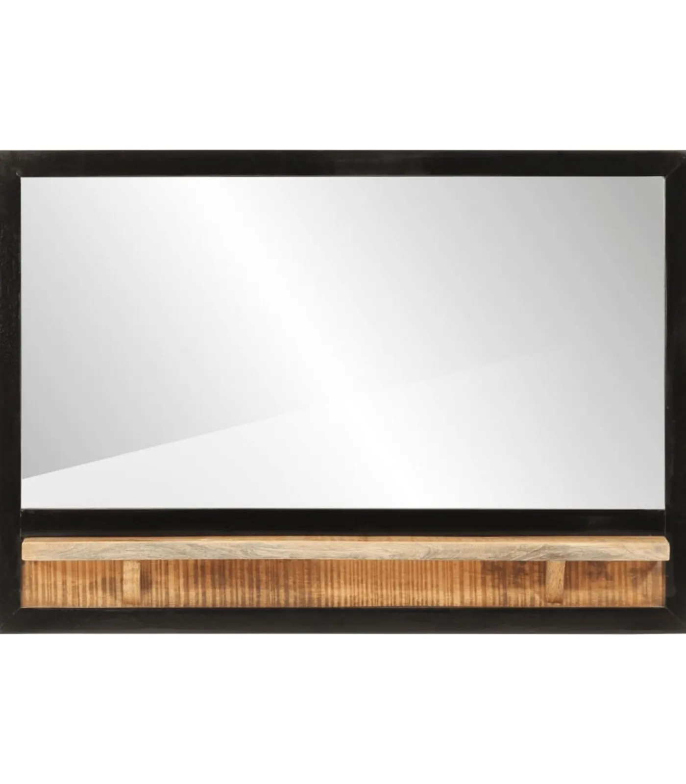 Best Spiegel met schap 80x8x55 cm glas en massief mangohout Spiegels