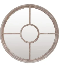 Best Spiegel rond 60x4 cm ijzer zandkleurig Spiegels