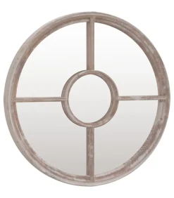 Best Spiegel rond 60x4 cm ijzer zandkleurig Spiegels