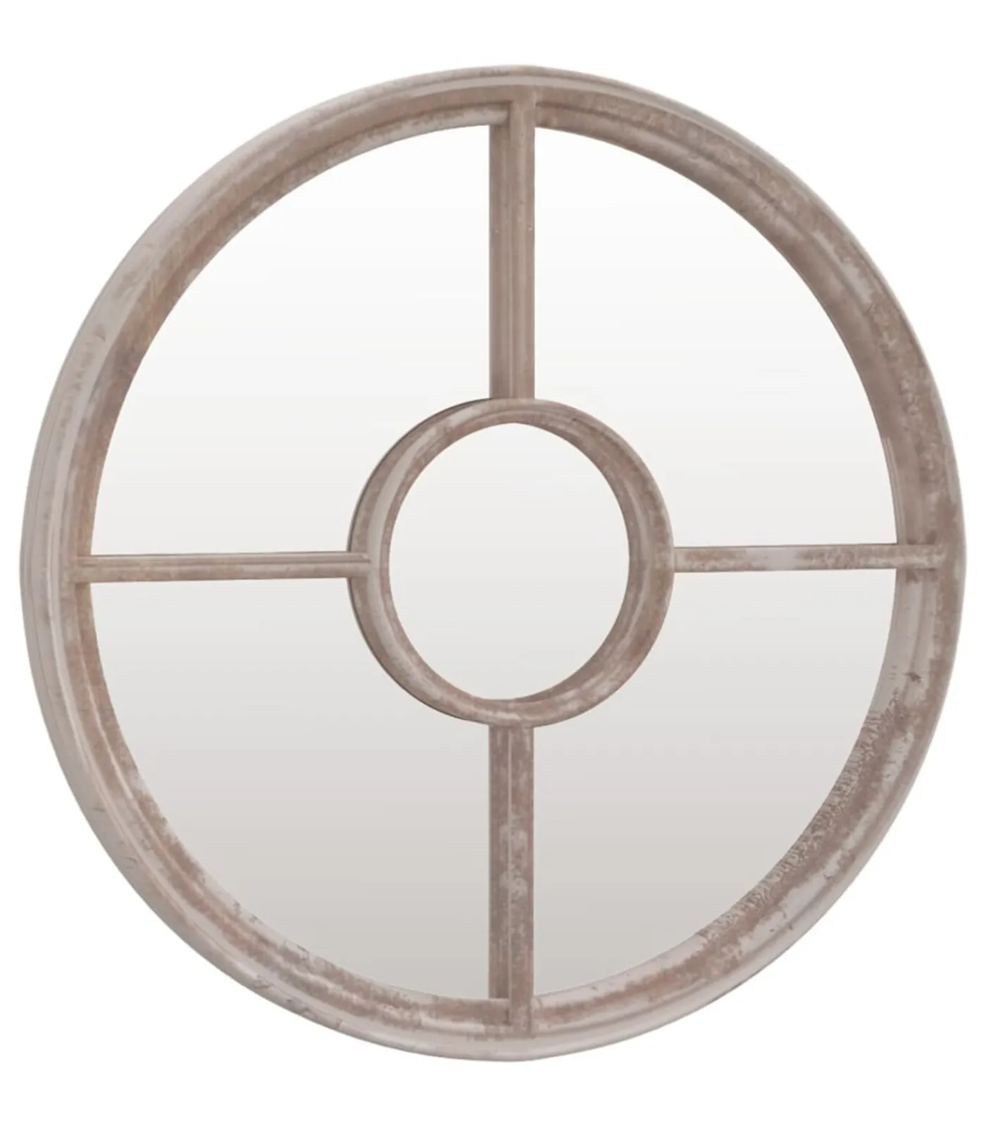 Best Spiegel rond 60x4 cm ijzer zandkleurig Spiegels