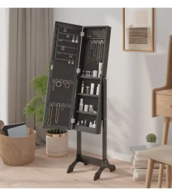 New Spiegel vrijstaand 34x37x146 cm zwart Spiegels