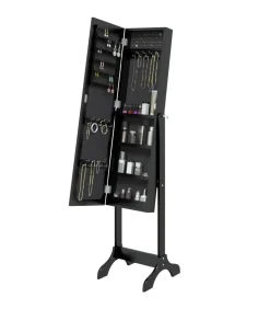 New Spiegel vrijstaand 34x37x146 cm zwart Spiegels