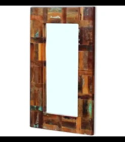Discount Spiegel 80x50 cm massief gerecycled hout Spiegels