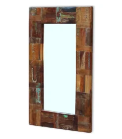 Discount Spiegel 80x50 cm massief gerecycled hout Spiegels