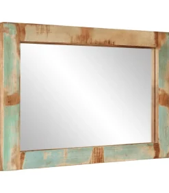 Online Spiegel 70x50 cm massief gerecycled hout en glas Spiegels