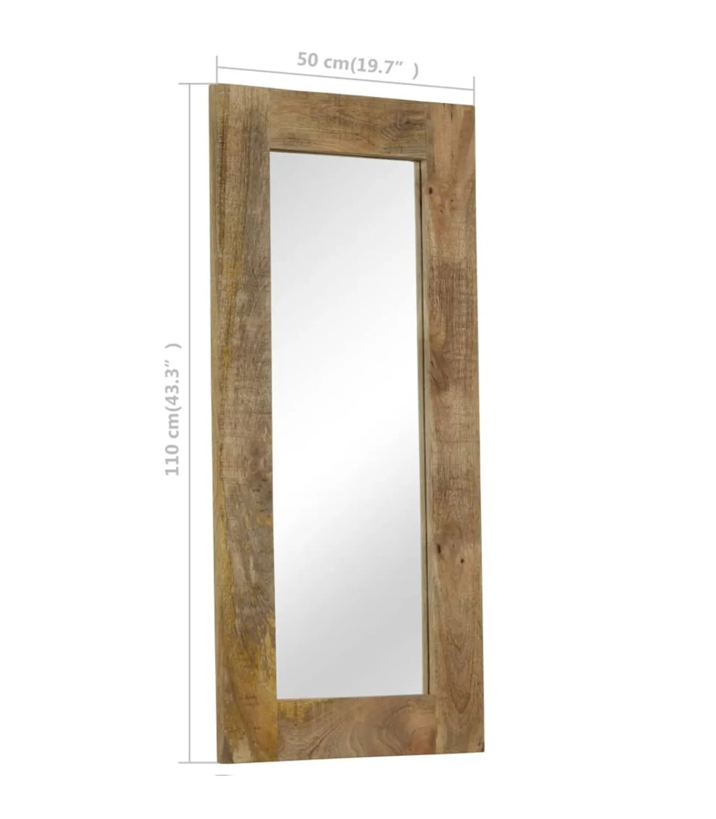 Spiegel 50x110 cm massief mangohout Spiegels
