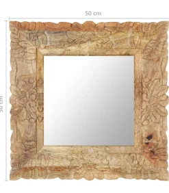 Best Spiegel 50x50 cm massief mangohout Spiegels