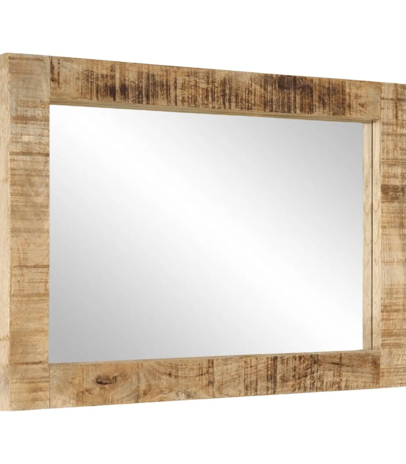Outlet Spiegel 70x50 cm massief mangohout en glas Spiegels