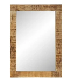 Outlet Spiegel 70x50 cm massief mangohout en glas Spiegels
