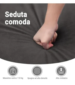 New Sta-op-massagestoel verstelbaar fluweel blauw Zetels