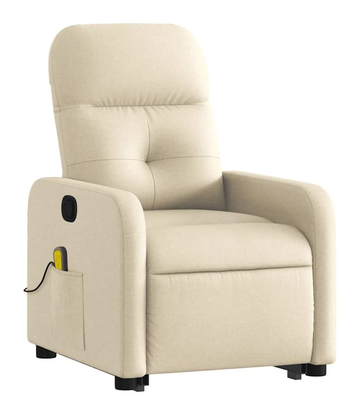 Sta-op-massagestoel verstelbaar stof crèmekleurig Zetels