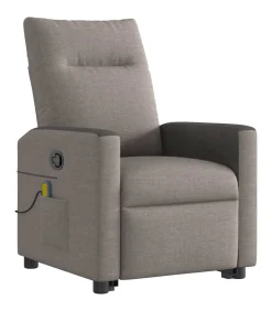 Online Sta-op-massagestoel verstelbaar stof taupe Zetels