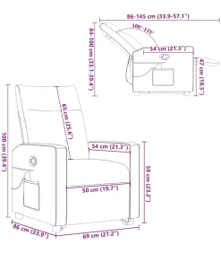 Online Sta-op-massagestoel verstelbaar stof taupe Zetels