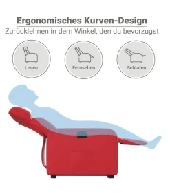 Clearance Sta-op-stoel elektrisch kunstleer rood Zetels