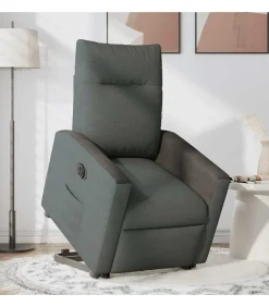 Online Sta-op-stoel elektrisch verstelbaar stof donkergrijs Zetels