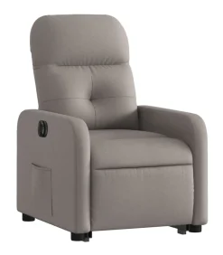 Hot Sta-op-stoel elektrisch verstelbaar stof taupe Zetels