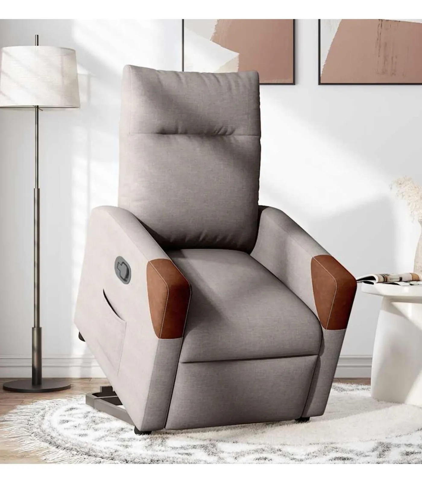 Outlet Sta-op-stoel verstelbaar stof taupe Zetels