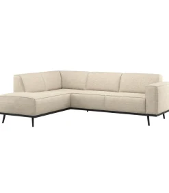 Clearance Statement Hoekbank Links - Polyester - Beige Melange Zetels
