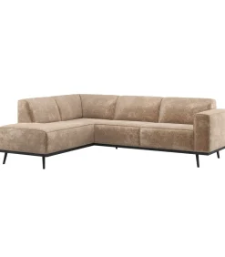 Clearance Statement Hoekbank Links - Chenille - Velvet Taupe Zetels