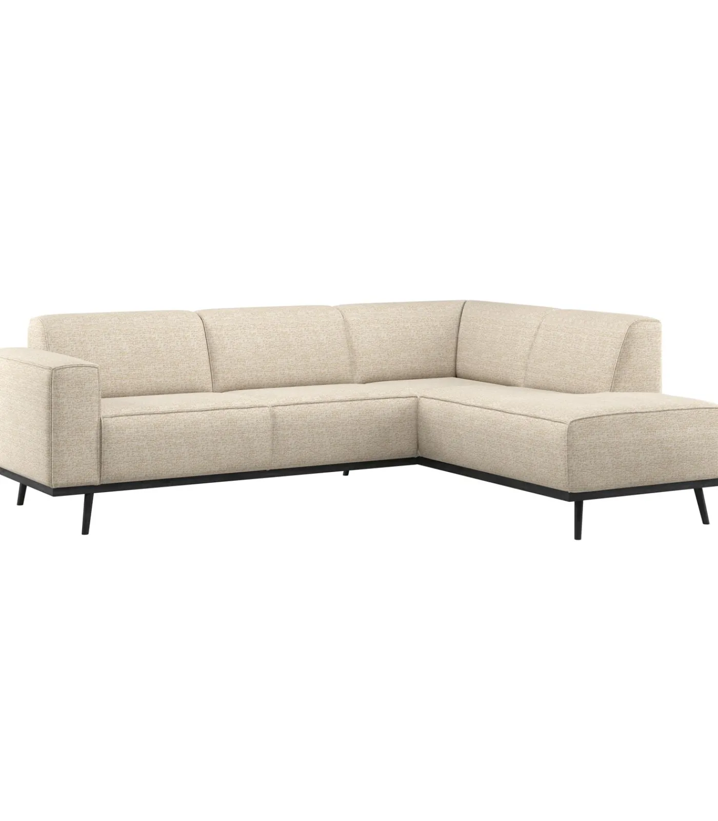 Sale Statement Hoekbank Rechts - Polyester - Beige Melange Zetels