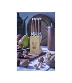 Discount Steakmessen Premium Line Dark Wood - 6 stuks Bestek