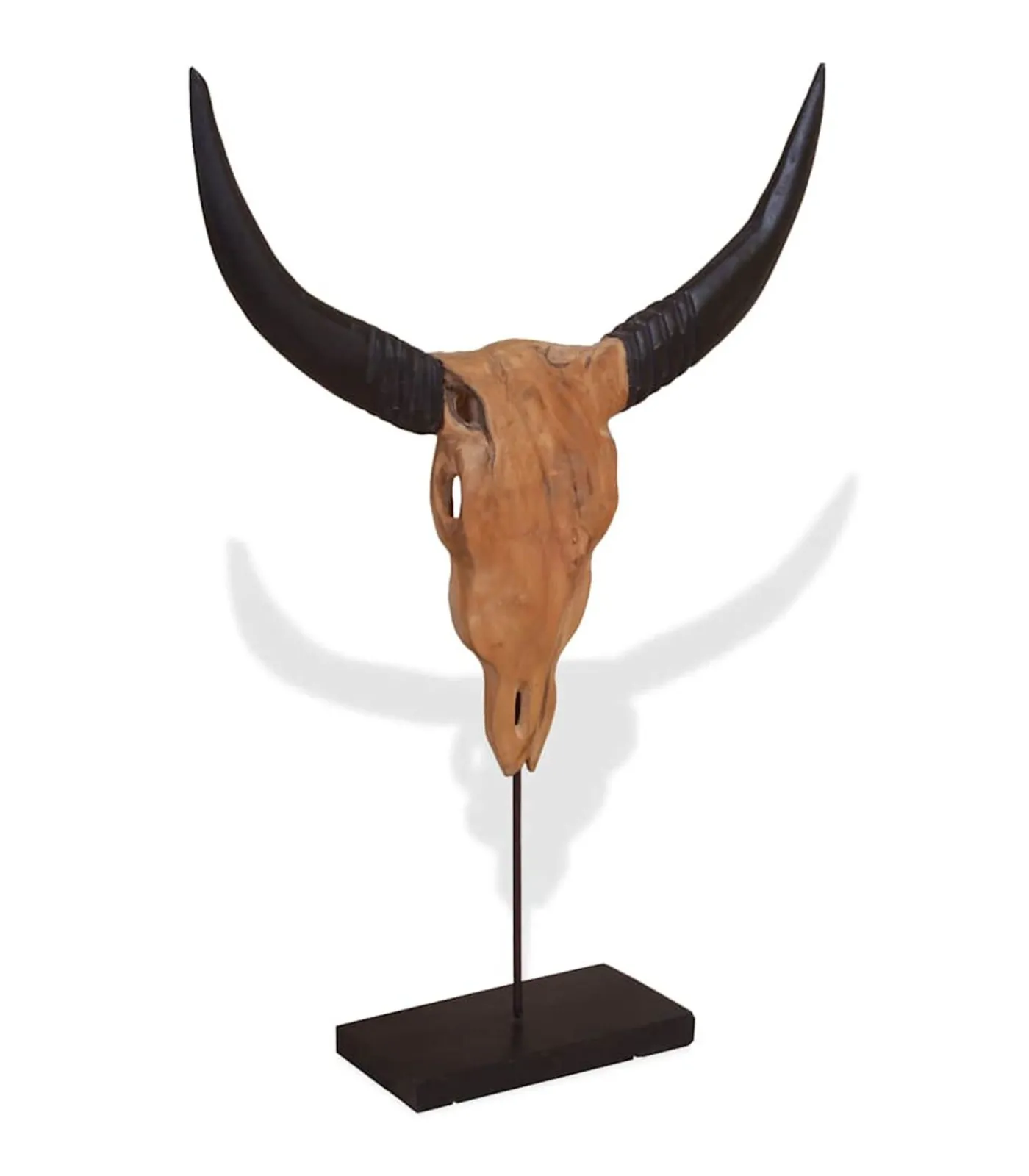 Hot Stierenbeeld 66x15x88 cm teakhout Decoratie