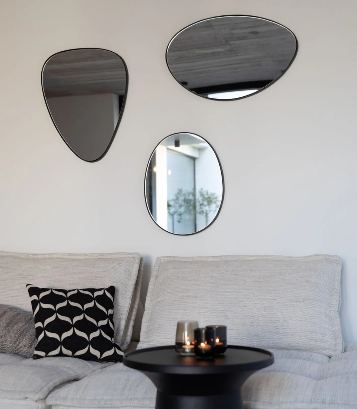 Clearance Stone Medium - Spiegel - Zwart Spiegels