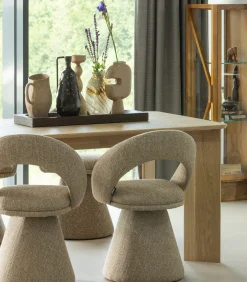 Hot Tablo Eettafel Afgerond DL 180 cm - Eikenhout - Transparant Tafels