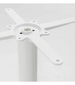 Best Tafel hoog rond 60 cm witte poot en lichte houten bekleding Tafels