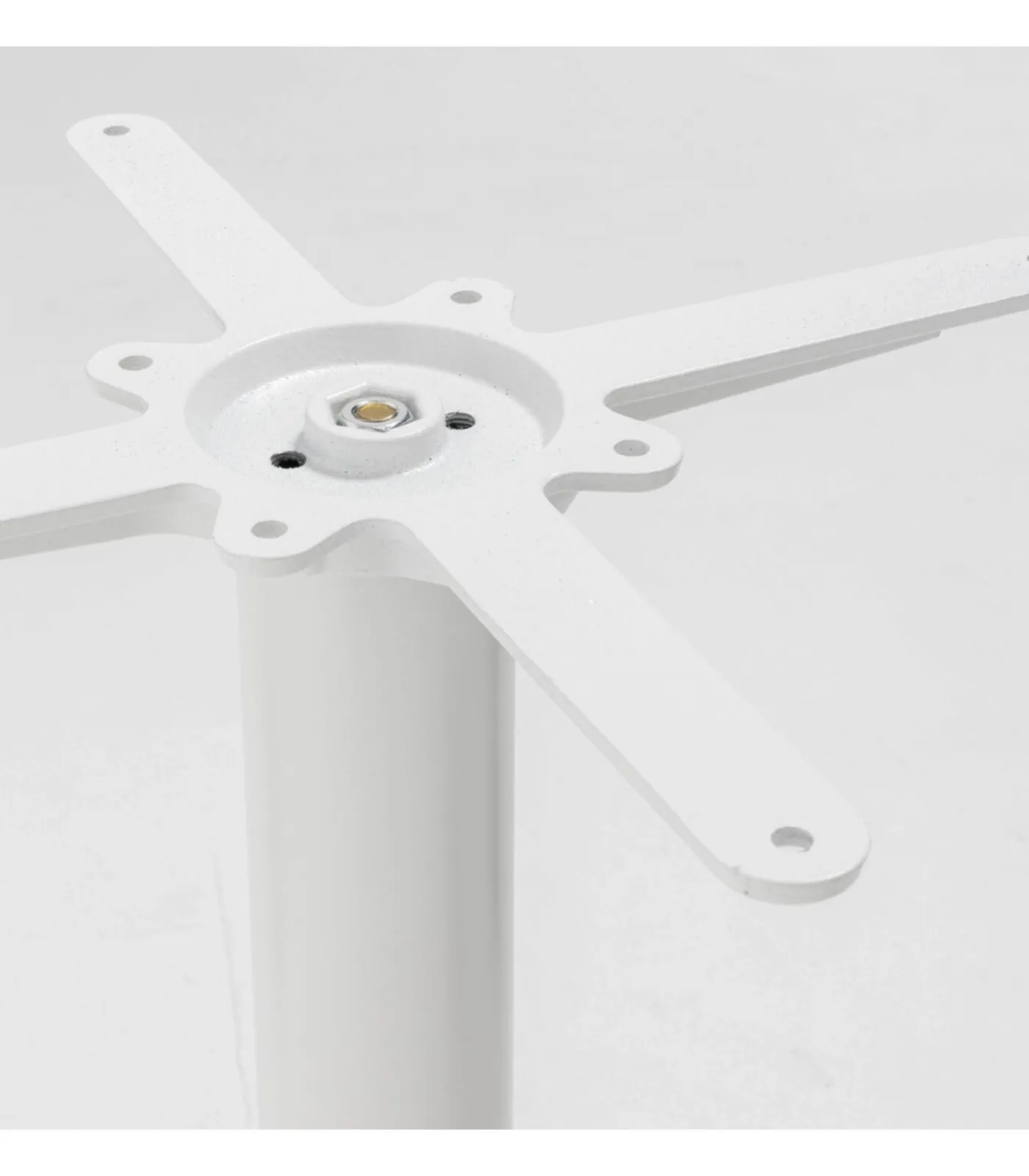 Online Tafel hoog rond 60 cm witte poot en zwarte marmeren bekleding Tafels