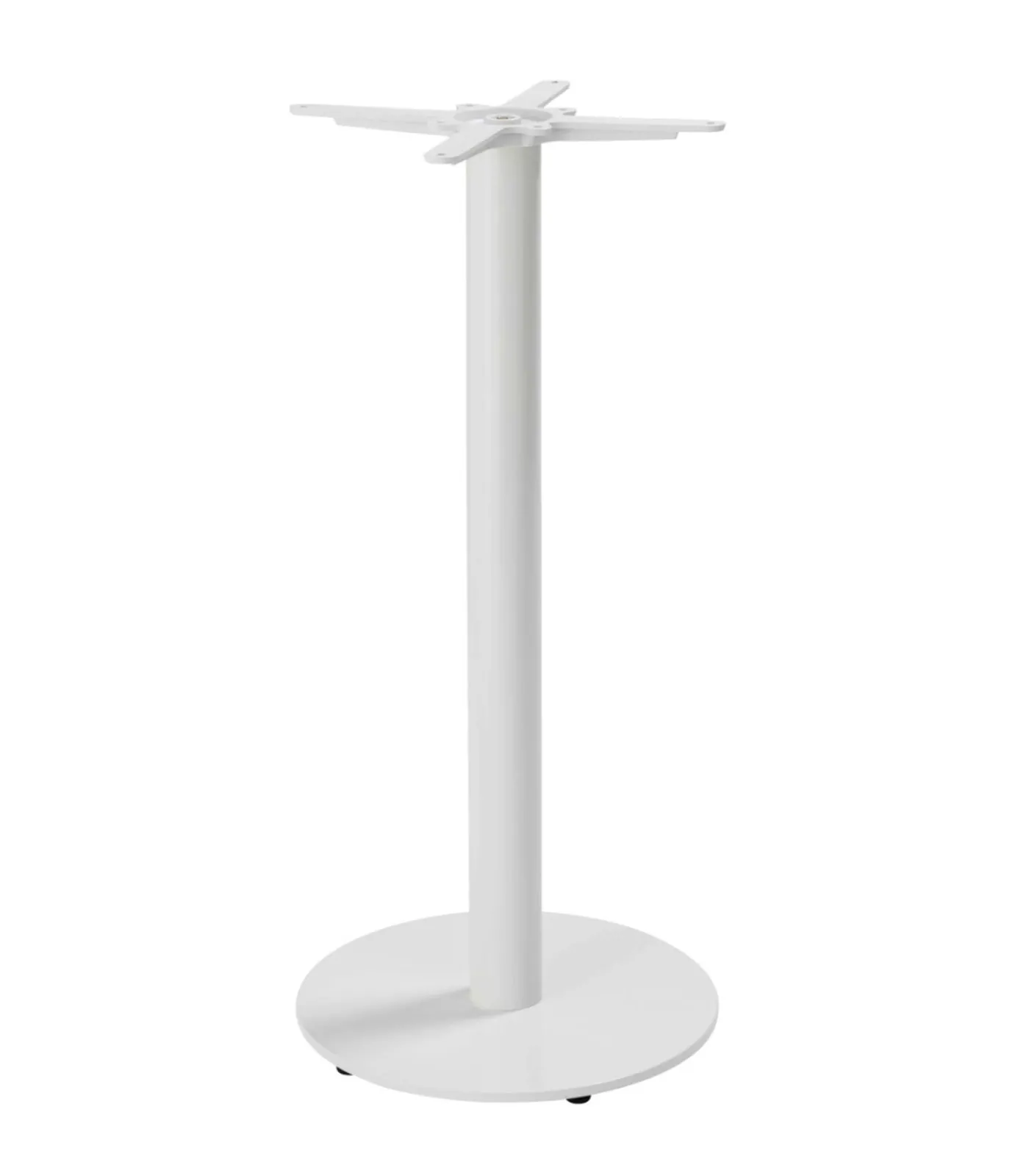 New Tafel hoog rond 60 cm witte poot en terrazzo bekleding Tafels