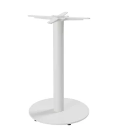 Hot Tafel vierkant 60 cm witte voet en lichte houten bekleding Tafels