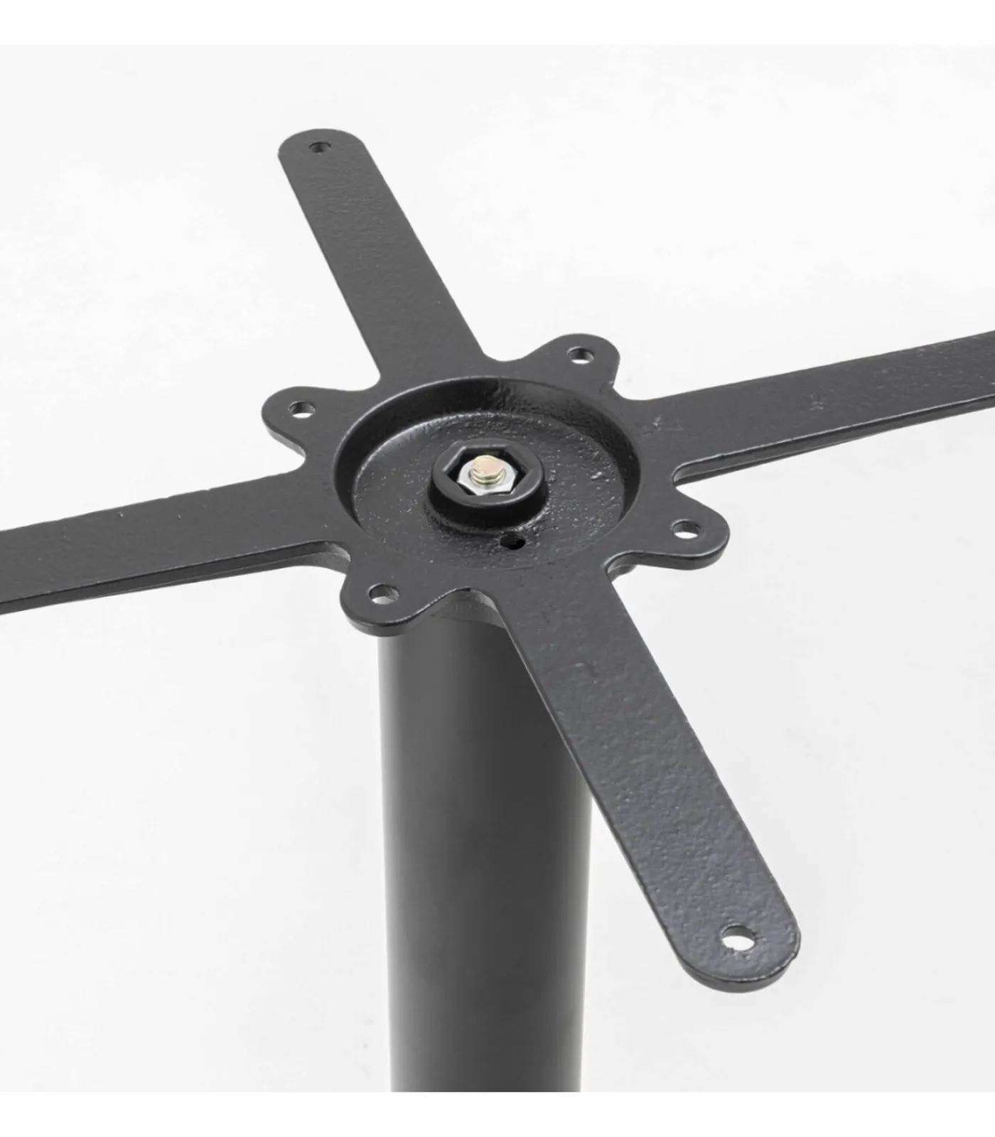 Best Tafel vierkante eettafel 60 cm zwarte poot en lichte houten bekleding Tafels