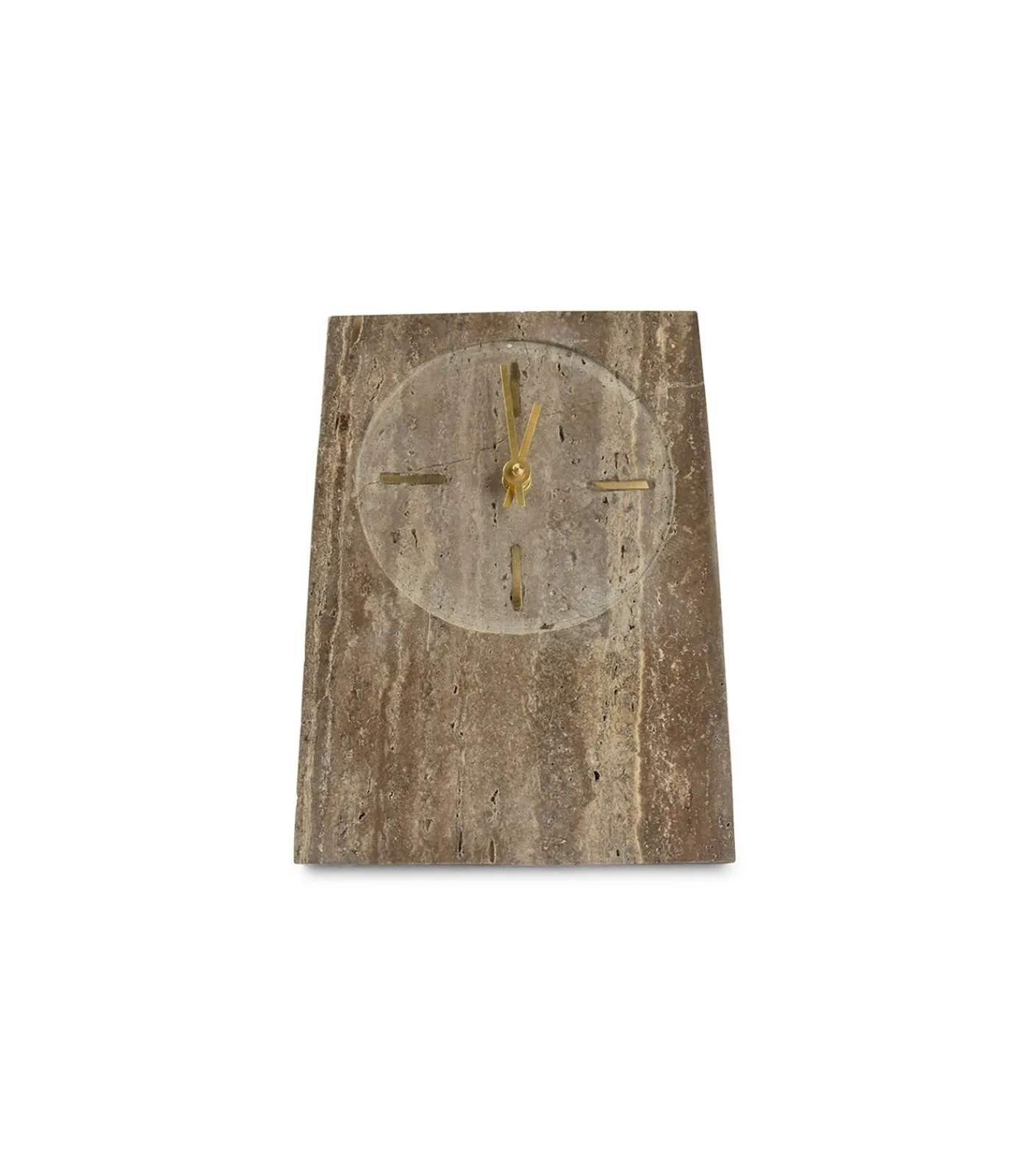 New Tafelklok 16xH23,5cm travertijn grijs Zone Klokken