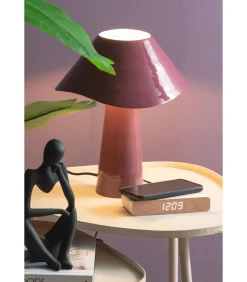 Outlet Tafellamp Ameno - Dark mauve - Ø28cm Tafellampen